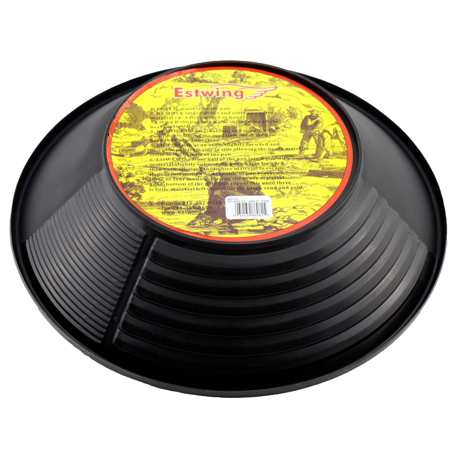 Estwing Gold Pan Black Plastic 6oz 300mm / 12" Panning Prospecting