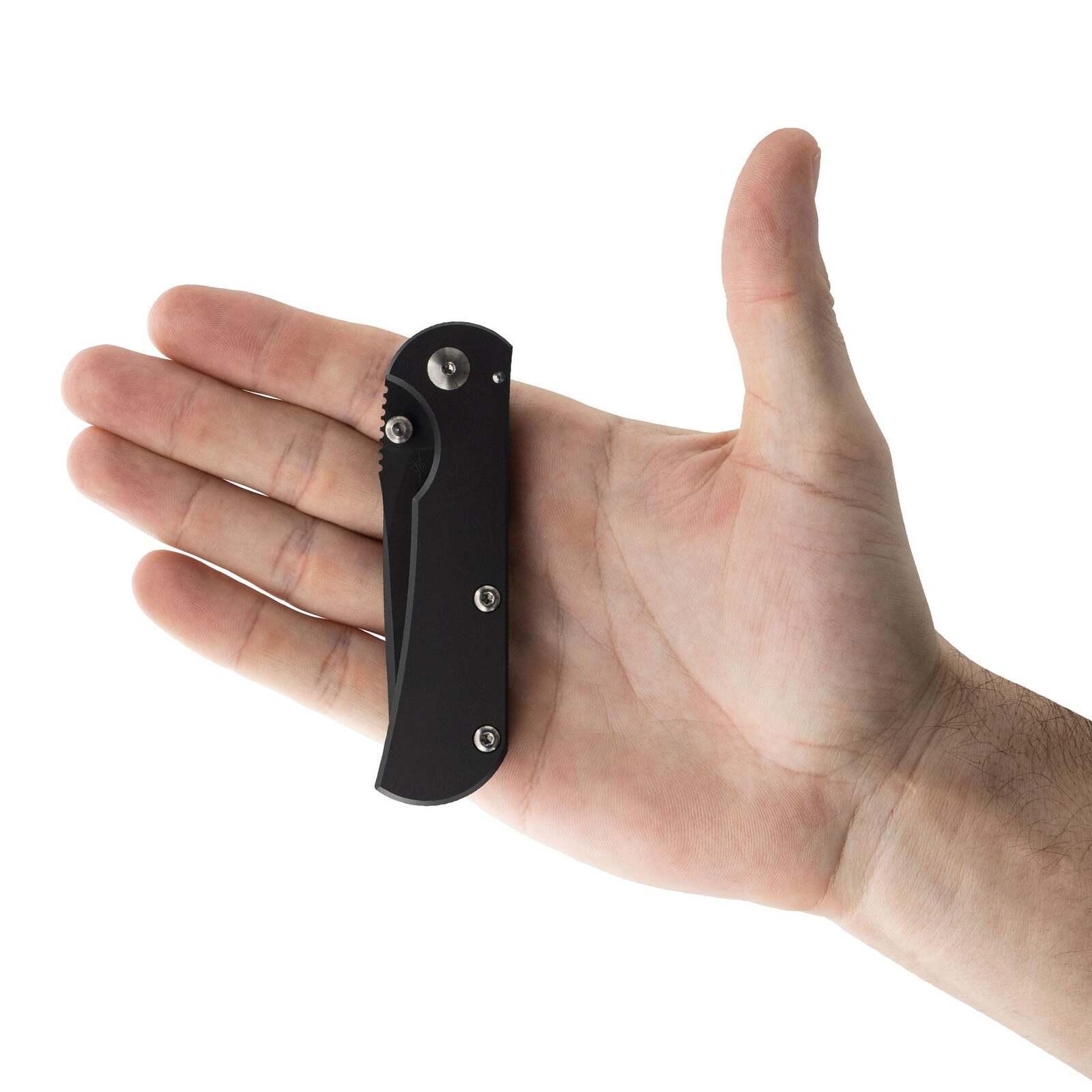 Toor Knives Chasm R Frame Lock Folding Knife Black / Black Oxide