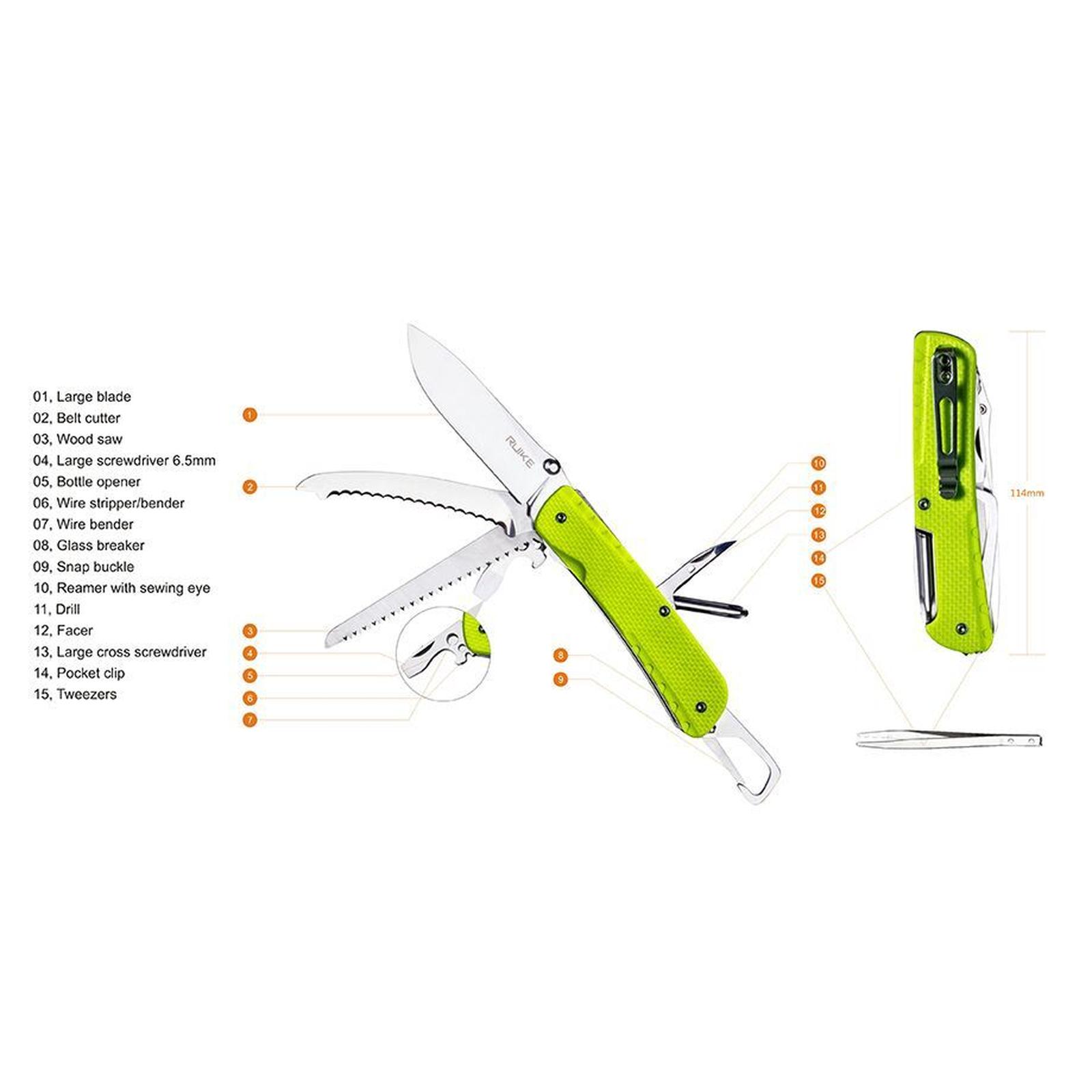  Knives LD43 Green G10 Handle 12C27 Steel Multitool Folding Rescue .