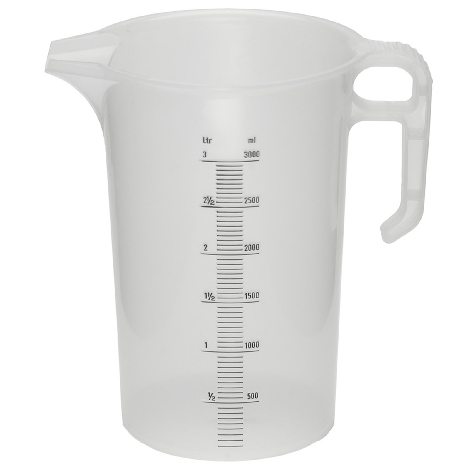 Pourmaxx Plastic Measuring Jugs 250ml 500ml 1L 2L 3L 5L