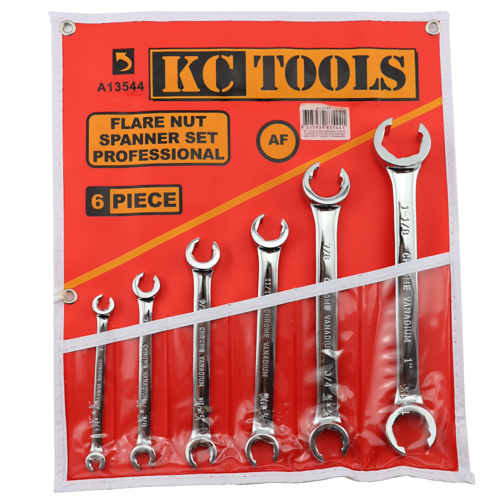 KC Tools 6pc Professional AF Flare Nut Spanner Set A13544 The Grit