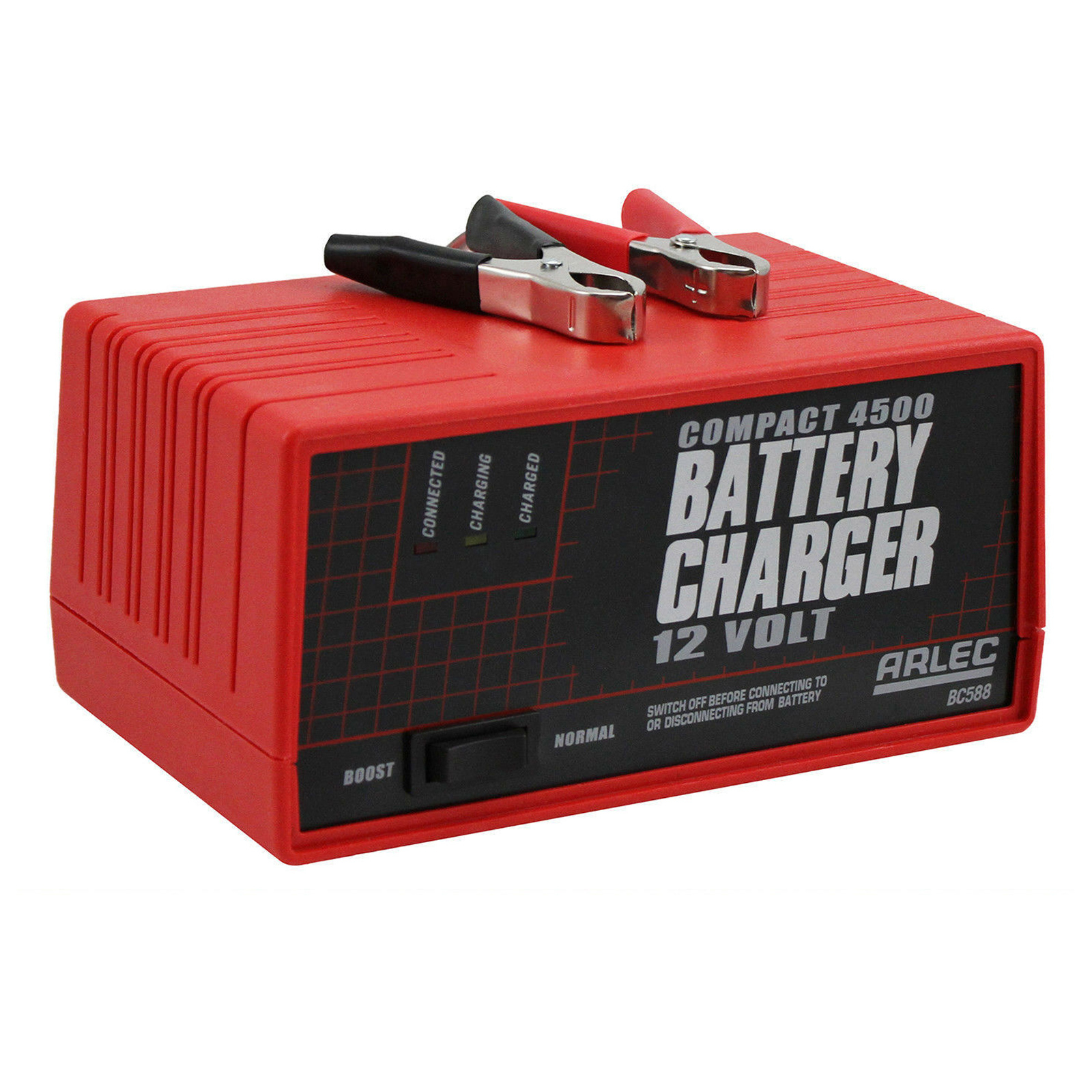 Arlec Compact 4500 12V 4.5 Amp Battery Charger Auto Car Bike with