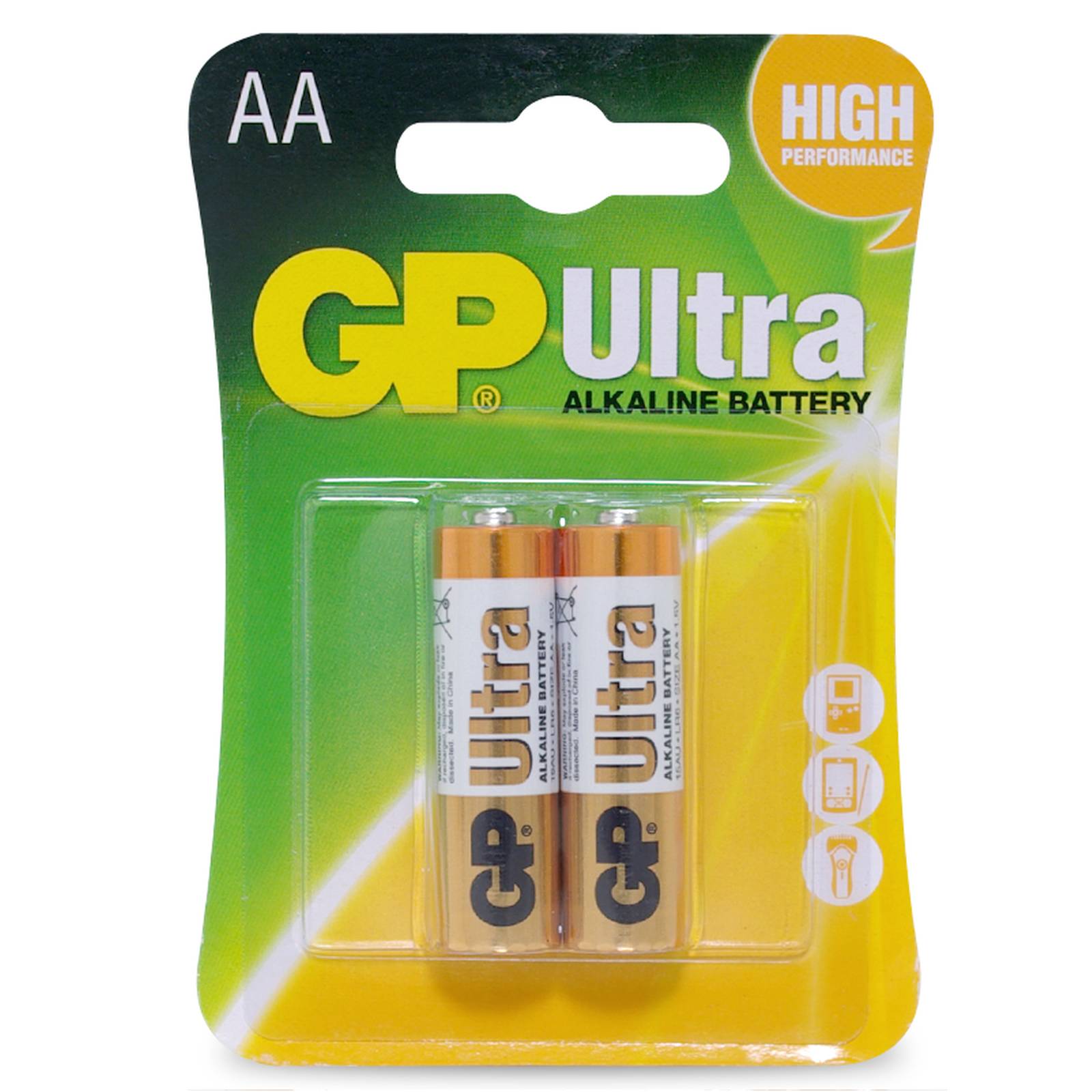 GP Batteries 1.5V Ultra Alkaline AA Battery 2 Pack GP15AUC2 The Grit