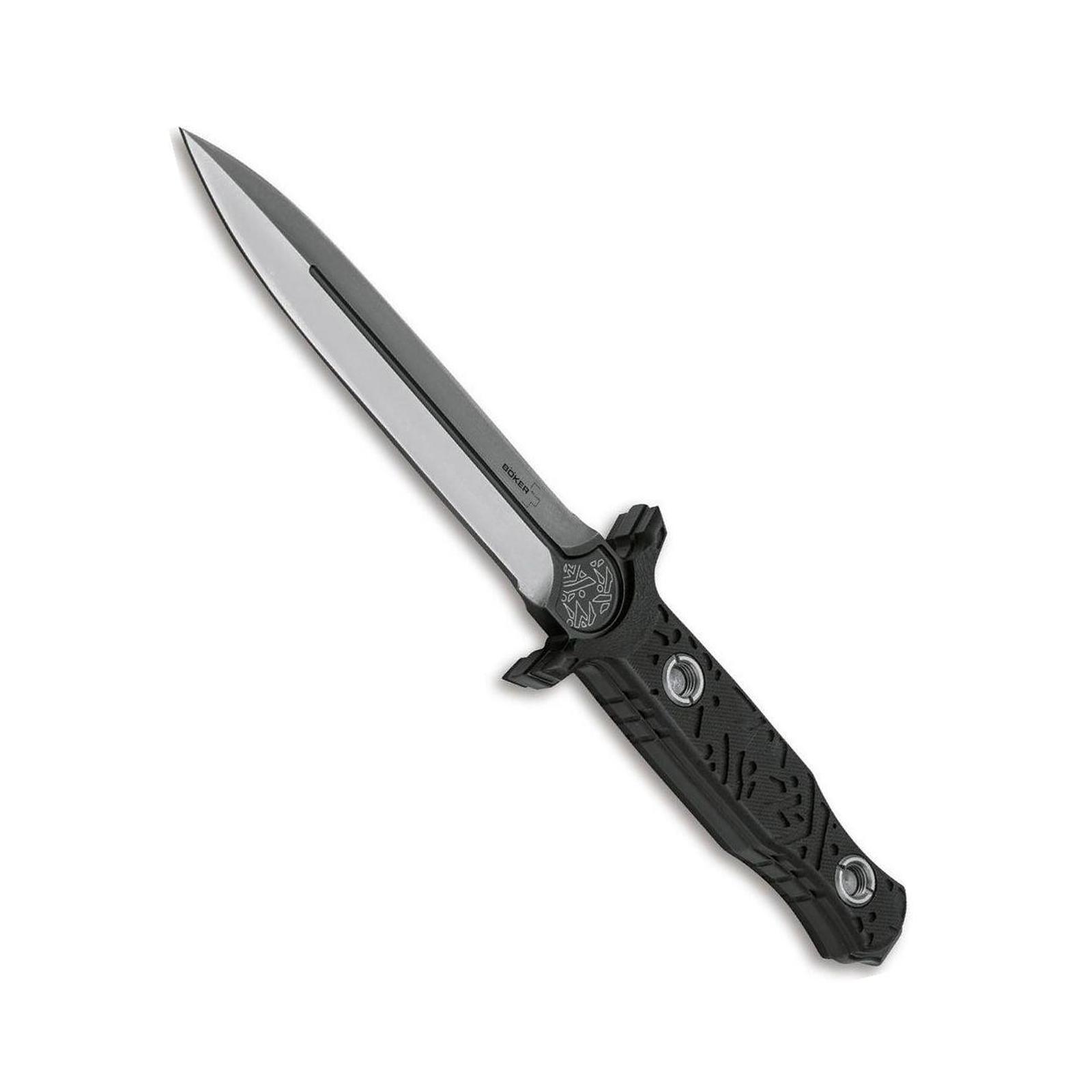 Boker Plus 02BO059 M92 Black G10 Handle Grey 440C Steel Fixed Blade