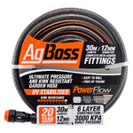 AgBoss 12mm x 30m Premium Garden Hose with Fittings