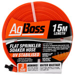 AgBoss 15m Flat Sprinkler Soaker Hose | Orange