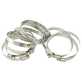 Breeze 10pc Power-Seal 78-102mm Plated Hex Screw Stainless Steel Hose Clamps