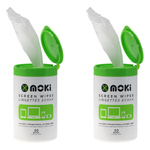 Moki 2x 50pc Screen Wet Wipes Cleaner