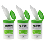 Moki 3x 50pc Screen Wet Wipes Cleaner