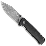 Boker Tiger-Damascus Frame Lock Folding Knife | Black / Damascus
