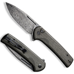 CIVIVI Conspirator Button Lock Folding Knife | Green / Damascus