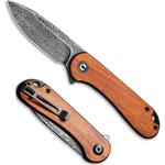 CIVIVI Elementum Liner Lock Folding Knife | Guibourtia Wood / Damascus