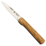 Cudeman Mini Vendetta Piston Lock Folding Knife | Olive Wood / Satin