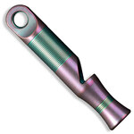 WE Knife Purple Titanium Whistle & Brown Paracord | A-05P