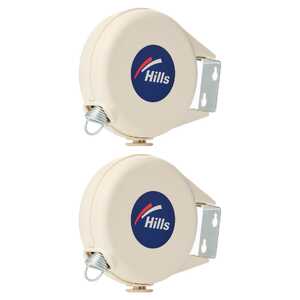 Hills 2 Pack 15m Cordomatic Retractable Clothesline | White | 100013
