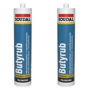 Soudal 2 Pack 300mL Butyrub Mastic Sealant | 101478