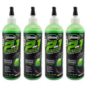 Slime 4 Pack 473ml 2-in-1 Tyre & Tube Puncture Sealant Goo | 10193