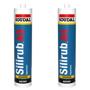 Soudal 2 Pack 310mL Silirub AQ Aquarium Sealant | Clear | 102543