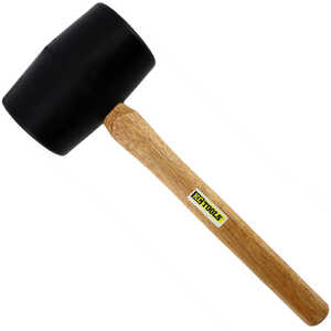 KC Tools 905g (32oz) Rubber Mallet with Wooden Handle