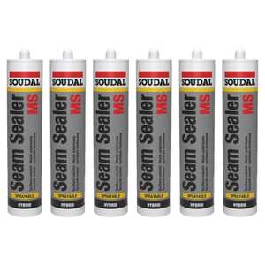 Soudal 6 Pack 290mL MS Seam Sealer Sealant | Grey | 110326
