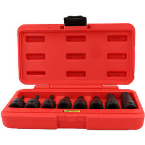 KC Tools 8pc 1/2" Dr In Hex AF Impact Socket Set