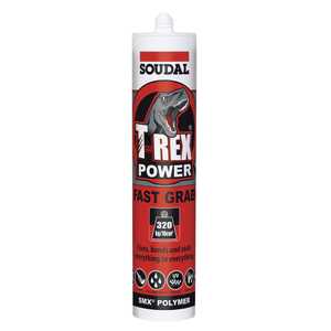 Soudal 12 Pack 290mL T-Rex Power Fast Grab Sealant | Steel Grey | 121970