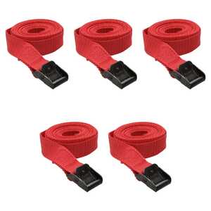 Fasty 5 Pack 2.5m x 25mm 400kg Rated Lock Strap | Red | 124-1