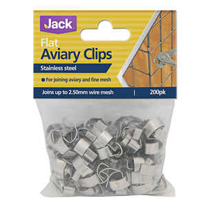 Jack 200pk 2.5mm Flat Aviary Mesh Clips