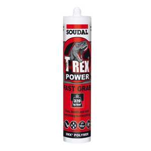 Soudal 12 Pack 290mL T-Rex Power Fast Grab Sealant | Jet Black | 124435