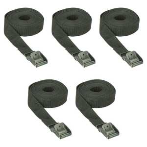 Fasty 5 Pack 3.5m x 25mm 400kg Rated Lock Strap | Black | 125-1