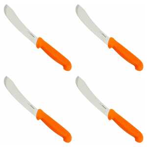 AgBoss 4 Pack 175mm Skinning Knife | Orange / Satin | 125122