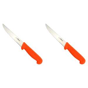 AgBoss 2 Pack 150mm Straight Boning Knife | Orange / Satin | 125124