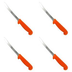 AgBoss 4 Pack 175mm Filleting Knife | Orange / Satin | 125128