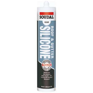 Soudal Roof & Gutter Silicone | 300ml | Clear