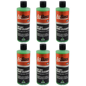 AgBoss 6x 500ml Bottles Mint Grit Hand Cleaner