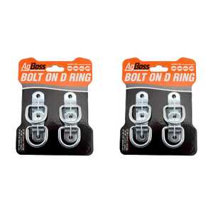 AgBoss 8 Pack 300kg Bolt-On D-Ring | 130908
