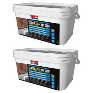 Soudal 2 Pack 1kg Soudagum Hydro Membrane Repair Kit | Grey | 134553