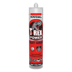 Soudal 12 Pack T-Rex Power Fast Grab Sealant | Clear | 134912