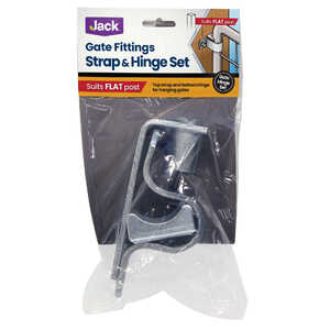Jack Strap & Hinge Gate Fitting Set for Flat Posts