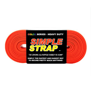 Simple Strap 6m x 40mm All Purpose Rubber Tie Down | Red