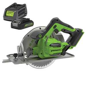 Greenworks 24V 184mm Cordless Circular Saw 2Ah Battery Kit | 1500907AU-Kit-2