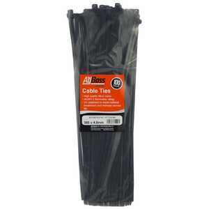 AgBoss Cable Ties 300 x 4.8mm Black 100 pc