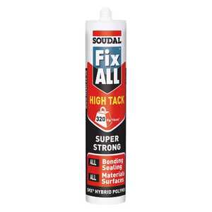 Soudal 12 Pack 290mL Fix All High Tack Sealant | Black | 168147