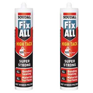 Soudal 2 Pack 290mL Fix All High Tack Sealant | Black | 168147