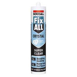 Soudal 12 Pack 290mL Fix All Crystal Sealant | Super Clear | 168149