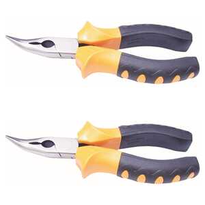 KC Tools 2 Pack 150mm 45° Extra Grip Handle Bent Nose Pliers | 17390H