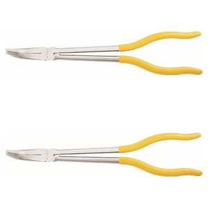 KC Tools 2 Pack 275mm 90° Bent Long Nose Pliers | 17502
