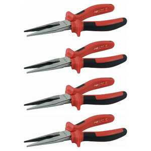 KC Tools 4 Pack 200mm 1000V Long Nose Pliers | 17612