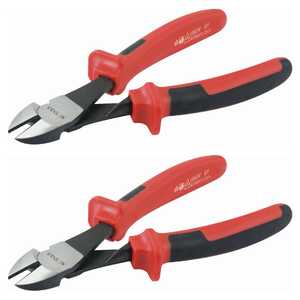 KC Tools 2 Pack 200mm 1000V Insulated Diagonal Cutting Pliers | 17616