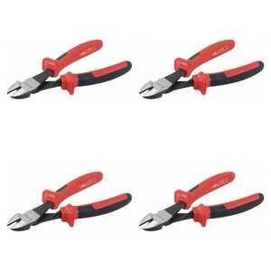 KC Tools 4 Pack 200mm 1000V Insulated Diagonal Cutting Pliers | 17616